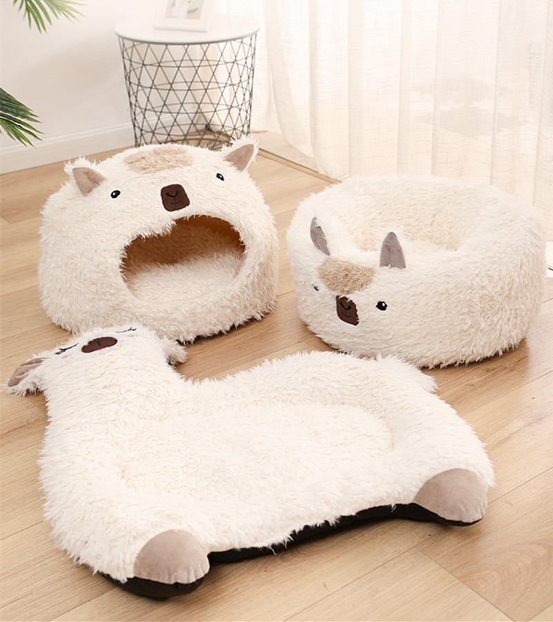 Alpaca Pet Bed Warm Plush Cat Dog Bed CJdropshipping