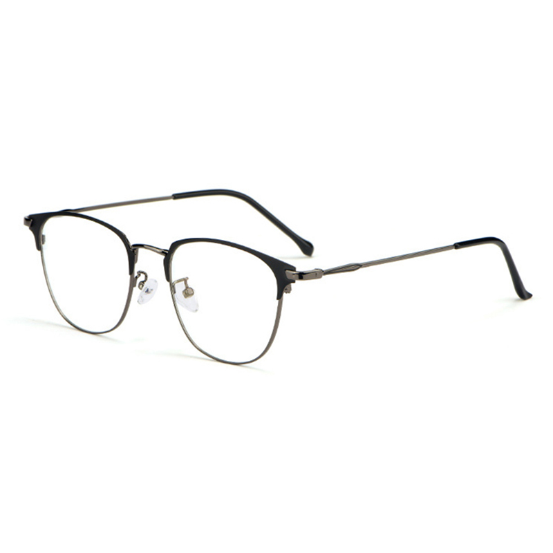 Men's And Women's Full Frame Retro Eyebrow Alloy Eyeglass Frame ...