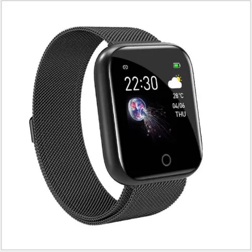 Color: Black metal - I5 smart bracelet Bluetooth waterproof multifunction