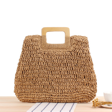 Round Straw Bags Women Summer Rattan Bag Handmade Woven Beach Cross Body Bag—5