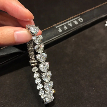 Pure Silver High Carbon Diamond Full Diamond Bracelet—2
