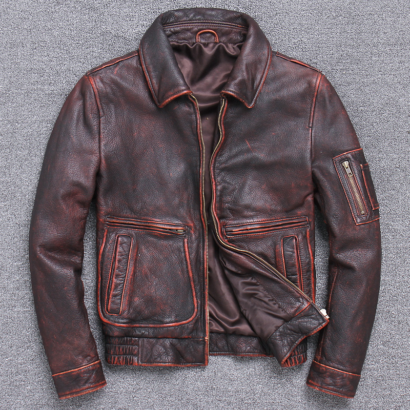 Thick leather Casual Make old leather jacket - CJdropshipping