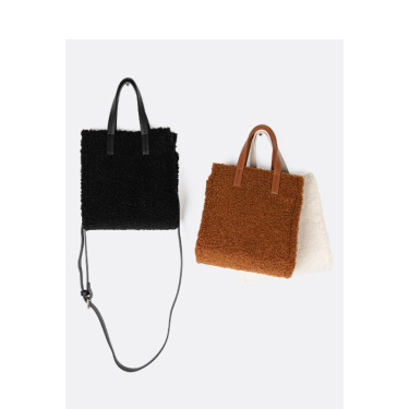 Ladies Shoulder Bag Portable Lamb Hair Bag Women—2