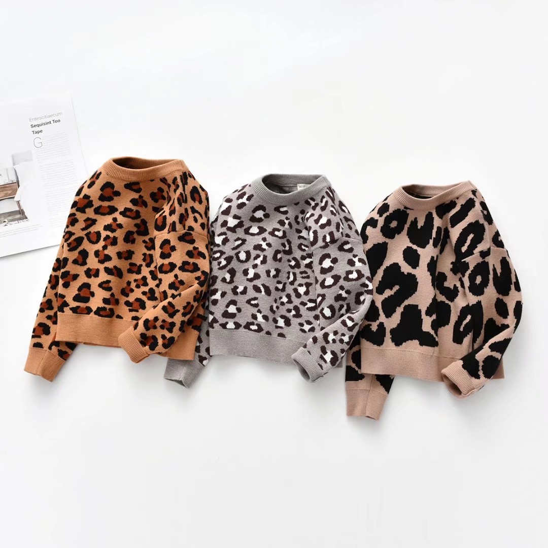 New Korean Style Jumper Leopard Sweater For Kids - CJdropshipping