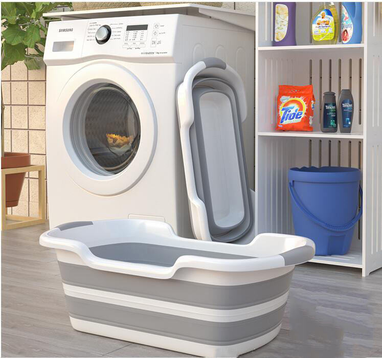 Multipurpose Silicone Foldable Baby Pet Bath Tub Bucket NonSlip