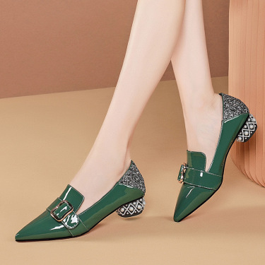 Women's Leather Plus Size Grete Mid-Heel Women's Shoes—2
