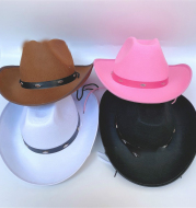 Western Five Nail Cowboy Hat One-time Forming Big Edge Children's Polyester Felt Hat