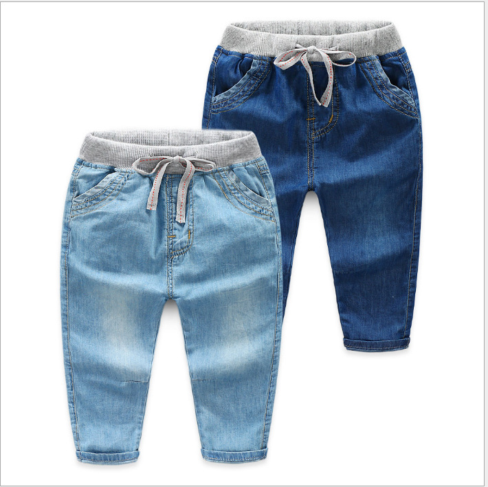 Boys' Soft Thin Jeans Tencel Trousers Kids Mosquito Pants - CJdropshipping