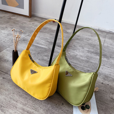 Nylon Hobo Armpit Bag Baguette Bag Shoulder Bag—1