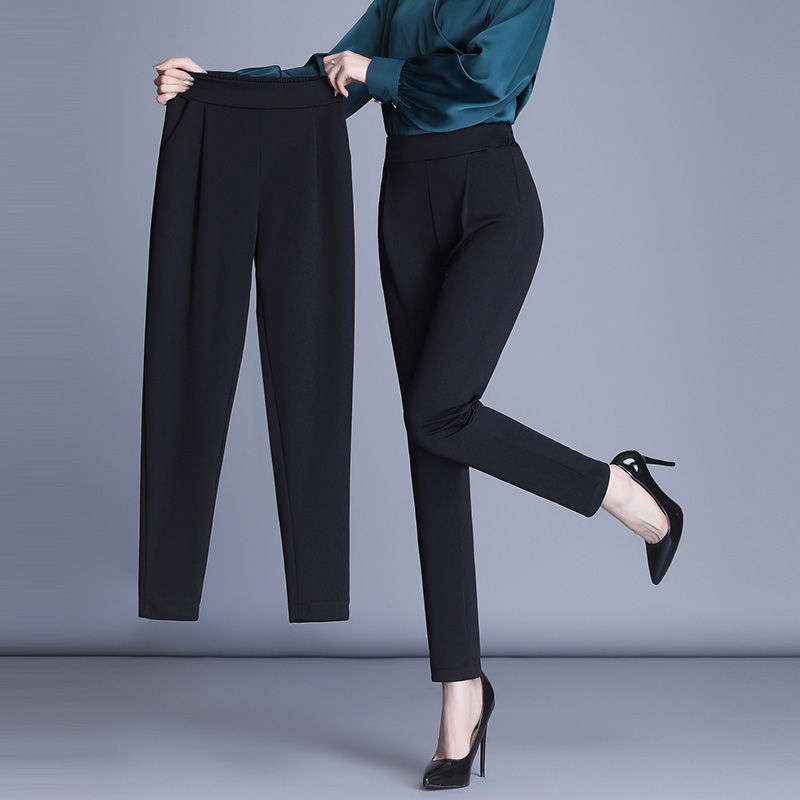 Elastic Waist And Feet All-match Slimming Casual Professional Suit ...