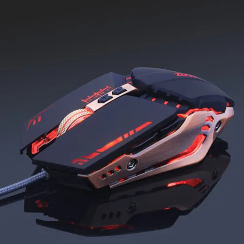 style: D - Silent mute computer notebook wired gaming mouse