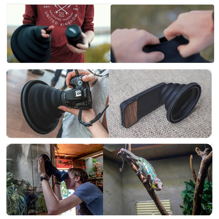 Ultimate lens hood Antiglass reflective silicone lens hood ULH