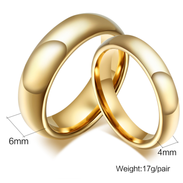 Meaeguet Vintage Tungsten Carbide Wedding Rings For Couple Solid Gold-Color Lover Engagement Anel Jewelry—3