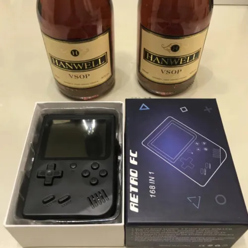 Product color: black - Mini game console classic handheld mini king game console with color screen built in
