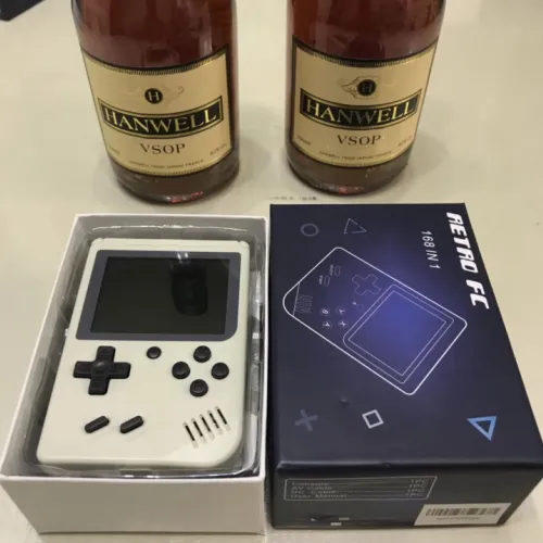 Product color: white - Mini game console classic handheld mini king game console with color screen built in