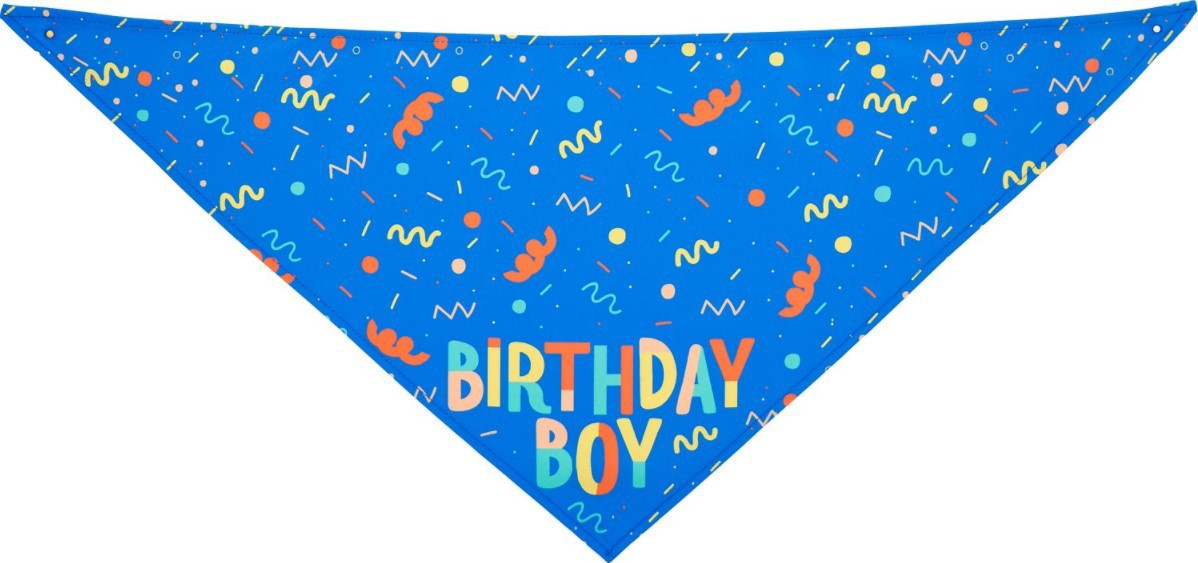 Color: Blue, style: Triangle scarf - Pet triangle scarf Dog birthday toy bone saliva towel
