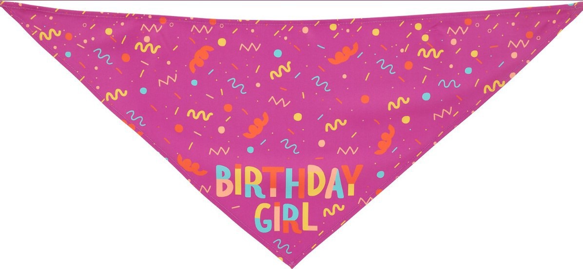 Color: Pink, style: Triangle scarf - Pet triangle scarf Dog birthday toy bone saliva towel