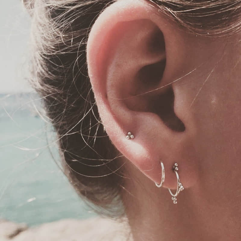 Refined three ball earrings in Sterling Silver CJdropshipping