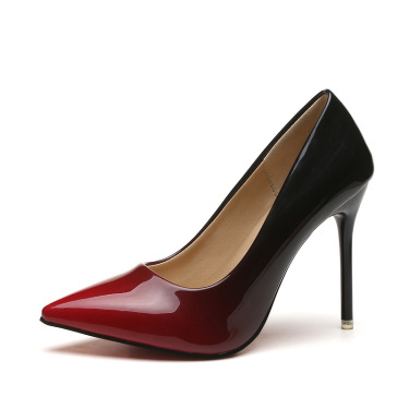 High heels stiletto single shoes gradient color—5