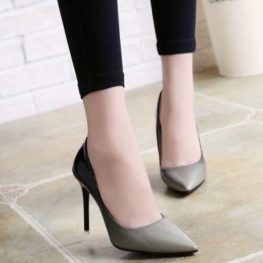 High heels stiletto single shoes gradient color—4