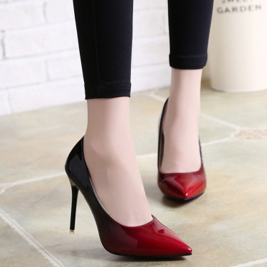 High heels stiletto single shoes gradient color—6