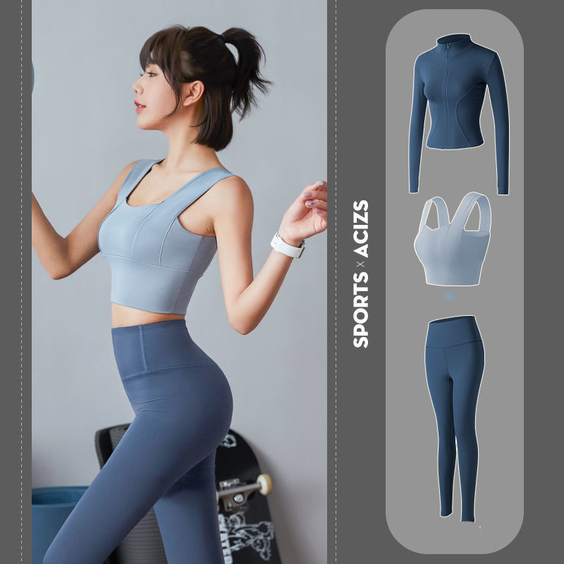 Three-piece set of thin fitness clothes for autumn - CJdropshipping
