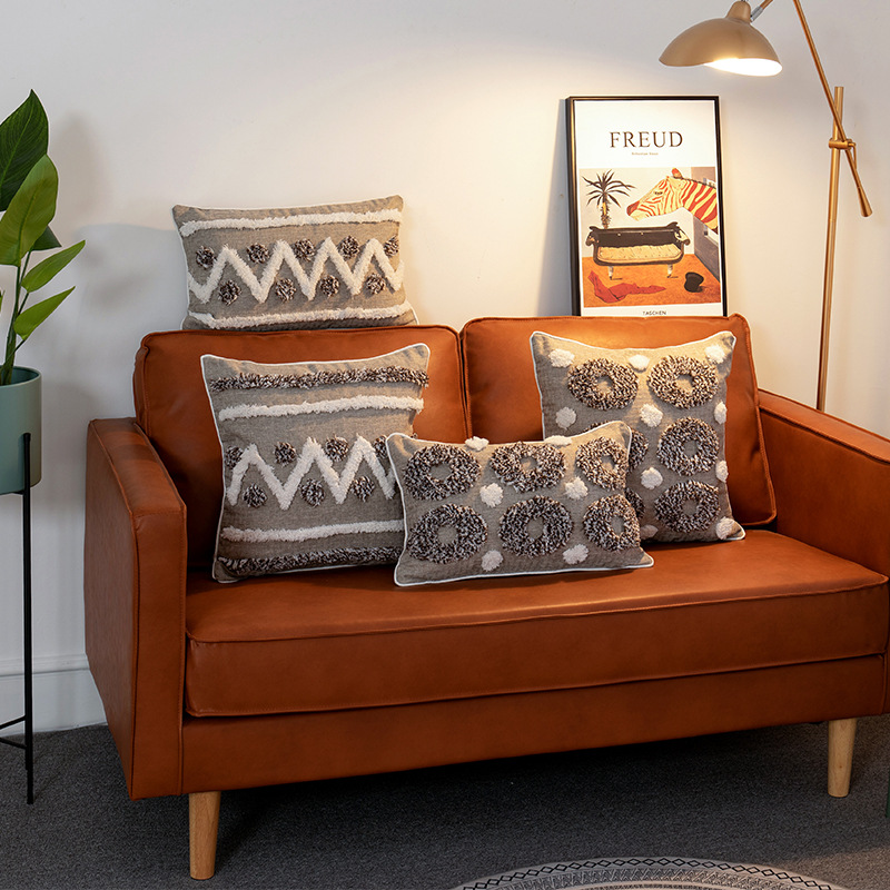 Tufted cotton linen waist pillow soft sofa bed head pillow CJdropshipping