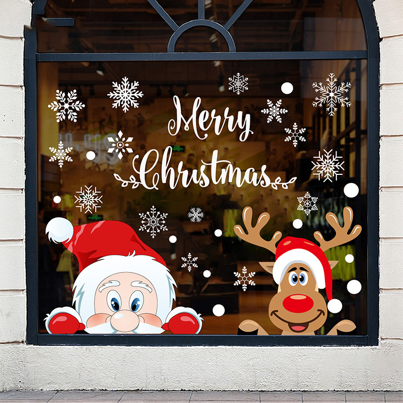 Christmas Static Window Sticker Beautify Snowflake Wall Decals ...