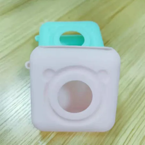 Model: Protective shell, Color: Pink - Mini Bliuetooth Wireless Thermal Printer Paper Sticker Label Printer