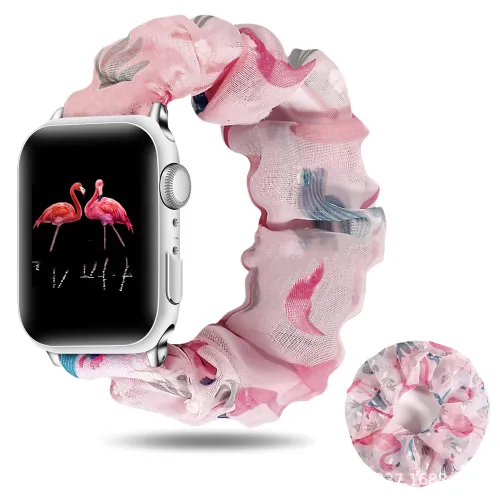 Color: Flamingo pink - Hair Tie Strap Calico Hair Tie
