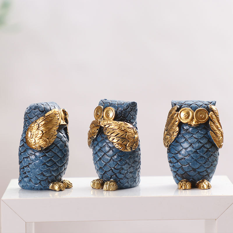 Owl resin ornaments CJdropshipping