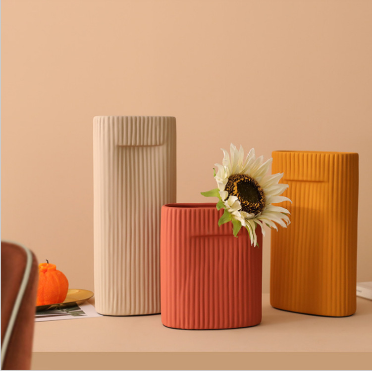 Line sculpture vase floor top Vase ornament CJdropshipping