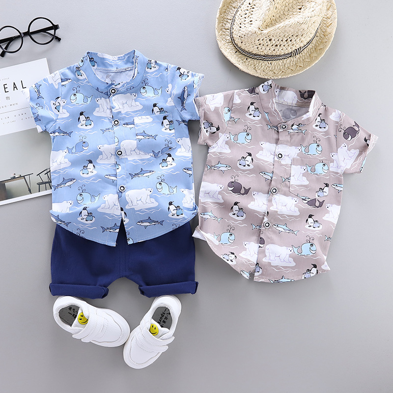 Boy baby infant child suit shirt short sleeve suit CJdropshipping