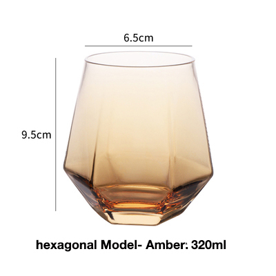 Hexagonal (320ml/10.8oz) or Octagonal (440ml/14.8oz) Shaped Glass