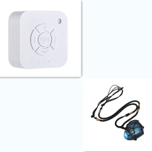 Color: White heart necklace set - Calm:tm: - The Sleep Sound Machine