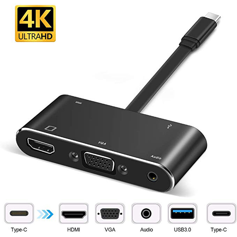 Type-c to HDMI VGA 5-in-1 HD dual display converter - CJdropshipping