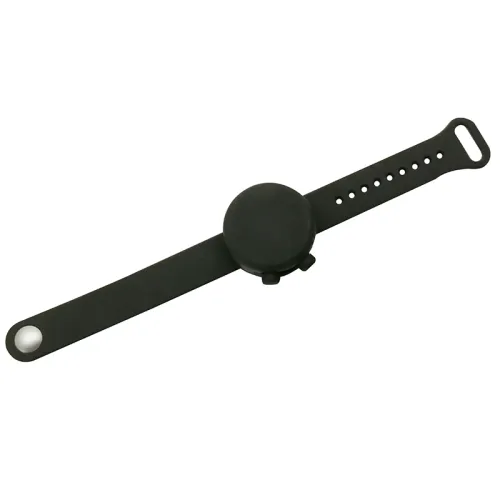 Color: Black - Outdooor Silicone Wristband Hand Sanitizer Disinfectant Bracelet