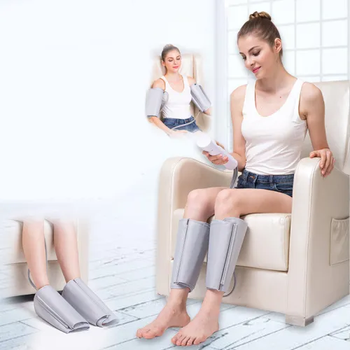 Color: S9022C grey, style: UK - Automatic air wave calf massage machine