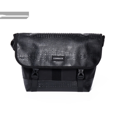 Comepack all black fashion large fashion postman bag—2