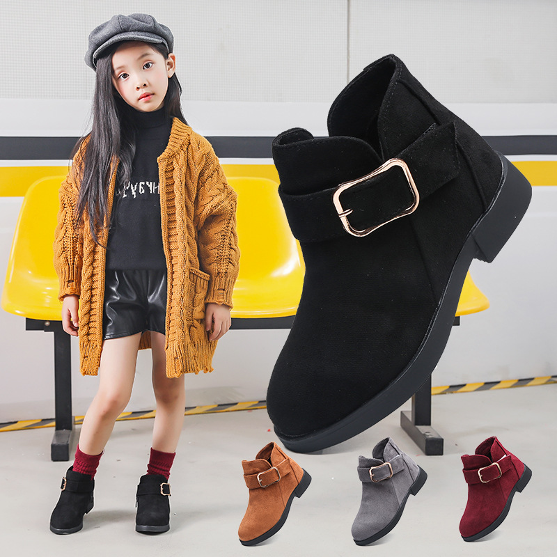 Big Kids Suede Leather Boots CJdropshipping big-kids-suede-leather-boots-cjdropshipping
