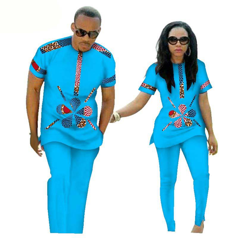 Cotton African Ethnic Couple Clothing Pants suit - CJdropshipping