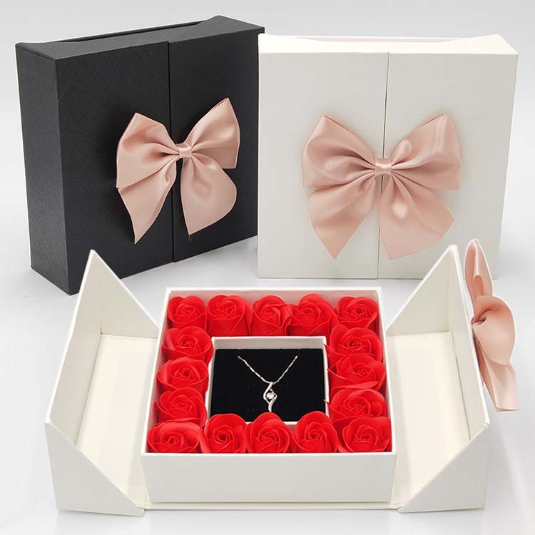 Rose double door jewelry gift box necklace box CJdropshipping