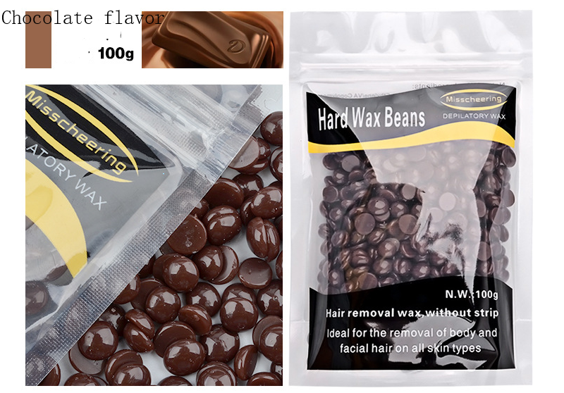 style: Chocolate 500g - Hair Removing Hard Wax Beans 100g