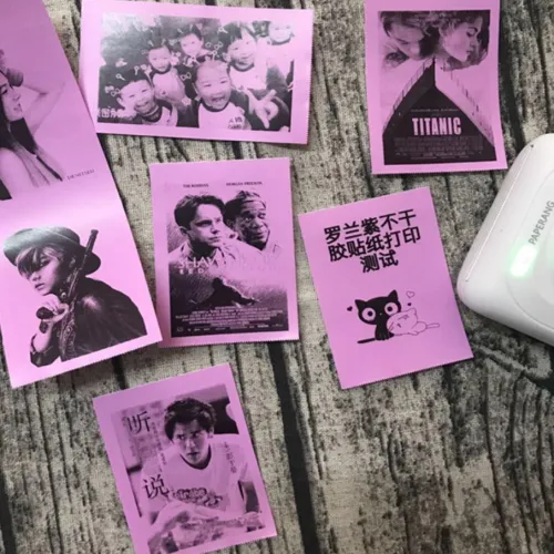 style: Sticker, Color: Violet-Q3, quantity:  - PerPage Mini Wireless Portable Thermal Printer paper