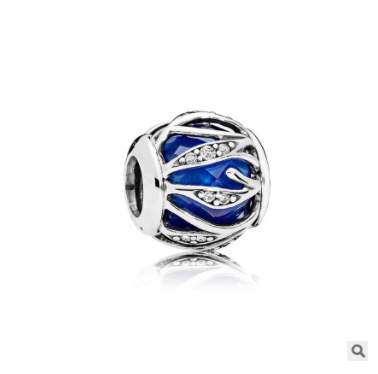 Ocean Heart Bead Blue