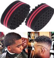 Wave-shaped Sponge Hair Twist Brush Double Sided Multi-holes Side Braid Hair Twist Curl Wave Styling Tools Braiders