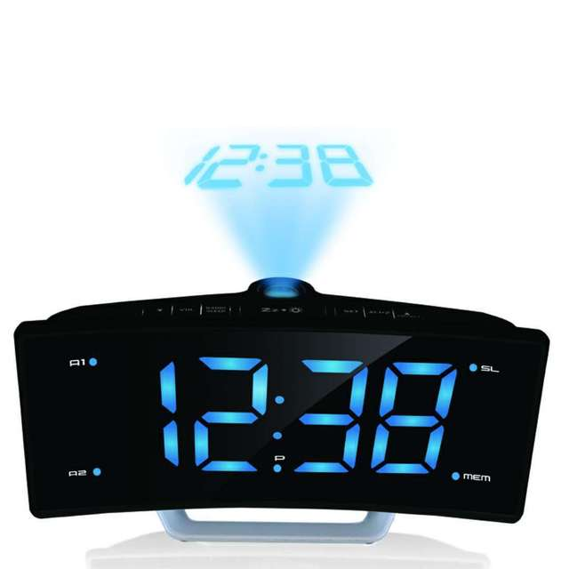 Curved Screen Projection Alarm Clock - Cjdropshipping