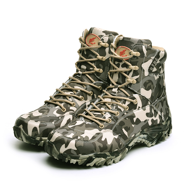 Men's military boots outdoor camouflage mountaineering boots CJdropshipping