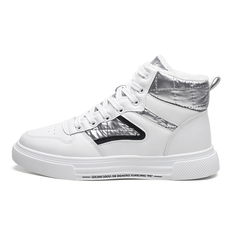 Casual sports shoes hightop PU men's shoes CJdropshipping