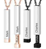 Customize Lovers Name Stainless Steel Necklace Remember Your Most Meaningful Phrase/Word